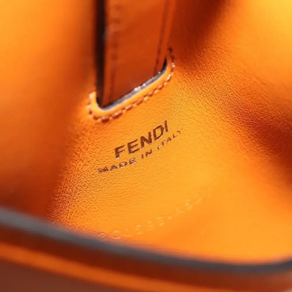 Fendi Leather Multi Accessory Belt Orange